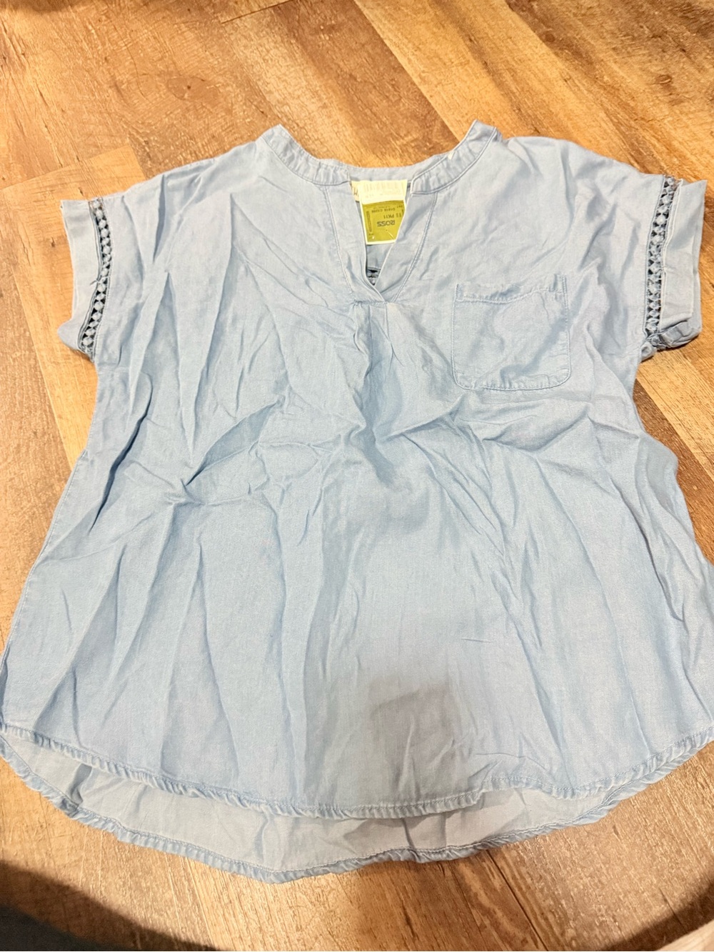 Sweet Wanderer Light Blue Girls' Short Sleeve Tunic Top